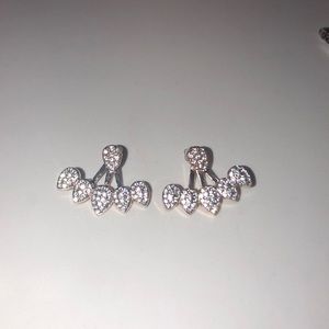 NWOT Rose gold and stone Ear Jacket Earrings